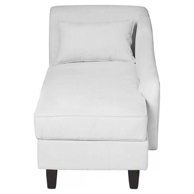 Recamier Diva França 1,60m Suede Branco - Inova Decor