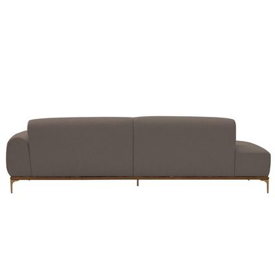 Sofá Living Unne 3 Lugares 210cm Terminal Direito Bouclé Marrom - Nexta Casa Cor Marrom