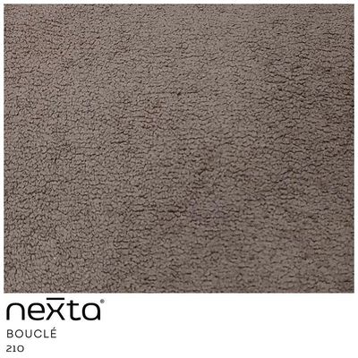 Sofá Molino 3 Lugares 210cm C/mesa Auxiliar Direito Pés Ouro.f Bouclé Marrom - Nexta Casa