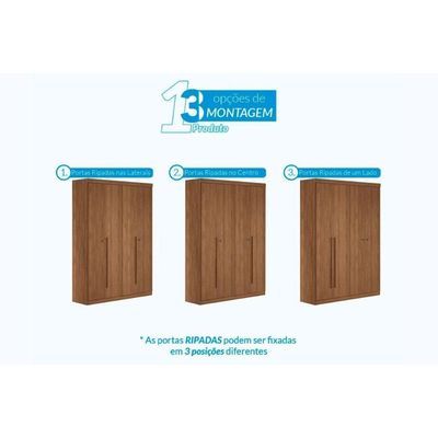 Guarda Roupa +cômoda 2 Peças Qc325 Jatobá - Santos Andirá