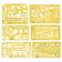 Traceease 6 Peças, Gabaritos para Planta de Casa e Mobiliário (Cozinha/Quarto/Banheiro) - Ferramentas de Desenho Arquitetônico - IBA Crafts Amarelo