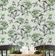 Papel de Parede Autoadesivo Removível, Estampa de Esboço Floral de Peônia Verde, Mural para Banheiro e Lavanderia - S4Sassy 63,5 cm (L) × 914,4 cm (C) / Verde - Vinil Liso