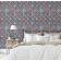 Papel de Parede Vinílico Autoadesivo Estampa Floral Ikat, Estilo Asiático, Fácil Aplicação para Quarto e Sala - Azul - S4Sassy 63,5 cm (L) × 304,8 cm (C) / Azul - Vinil Liso