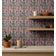Papel de Parede Vinílico Impermeável Autoadesivo Estilo Azulejo Art Déco Árvore da Vida Rosa para Cozinha - S4sassy 63,5 cm (L) × 304,8 cm (C) / Rosa - Vinil Texturizado