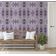 Papel de Parede Autoadesivo Boho Estampa Tribal Vinil Impermeável Roxo Removível Amigável para Inquilinos Quarto e Sala de Jantar - S4sassy 63,5 cm (L) × 152,4 cm (C) / Roxo - Vinil Texturizado