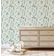 Papel de Parede Autoadesivo Estampa Botânica em Aquarela Verde, Vinílico Removível DIY, Descole e Cole para Parede de Entrada - S4sassy 63,5 cm (L) × 914,4 cm (C) / Verde - Vinil Texturizado