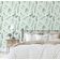 Papel de Parede Autoadesivo Estampa Botânica em Aquarela Verde, Vinílico Removível DIY, Descole e Cole para Parede de Entrada - S4sassy 63,5 cm (L) × 914,4 cm (C) / Verde - Vinil Texturizado