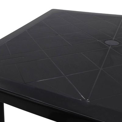 Mesa Plástica Tramontina Desmontável 80,5x72cm Preta Quadrada Eco Summa Sancho Polipropileno