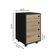 Gaveteiro Multiuso com Rodinhas Escritório Quarto 4 Gavetas Organizador Office Oak Preto
