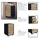 Gaveteiro Multiuso com Rodinhas Escritório Quarto 4 Gavetas Organizador Office Oak Preto