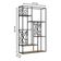 Estante Alta Armário Prateleira Estilo Industrial Metal Preto Aveiro 122x39x202cm Placa e Ponto
