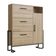 Armário Sapateira para Quarto Organização Calçados 96cm Oak Metal Preto Industrial Placa e Ponto