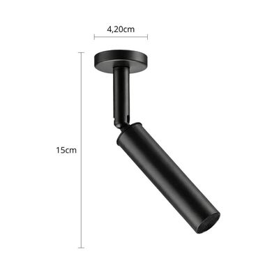 Kit 4 Spots Luminária Sobrepor G9 Alumínio Preto Iluminação Direcionada 15cm Neo Dital