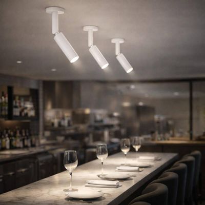 Kit 2 Spots de Teto 15cm Luminárias Alumínio Branco Neo Dital G9 Decorativas Direcionáveis