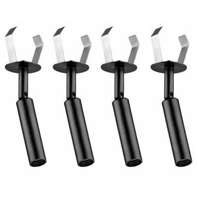 Kit 4 Luminárias Spots Iluminação Direcionável Embutir Preto Alumínio G9 Neo Dital