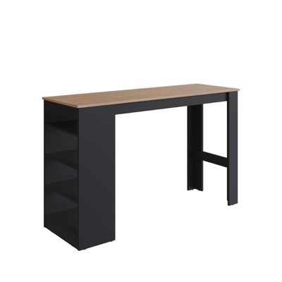 Mesa Bancada Gourmet 135cm Para 4 Lugares Preto Montana