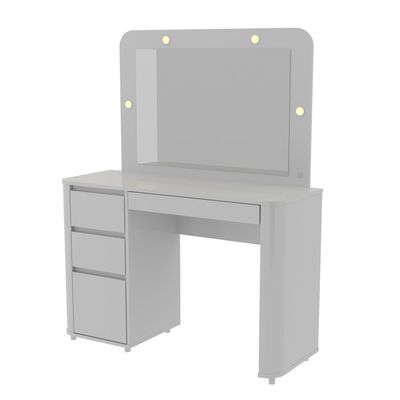 Penteadeira Camarim Luxo Com Espelho 3 Gavetas Organizadoras Design Moderno Maquiagem Quarto Branco