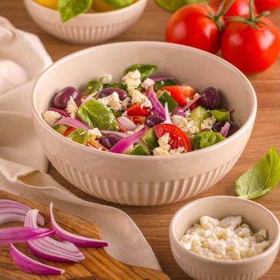 Conjunto 6 Tigelas Brancas 630ml Média Caneladas Assar Servir Germer Molhos Saladas