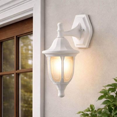 Kit 2 Arandelas Luminárias Brancas para Parede Lente Fosca Suporte Superior Dital