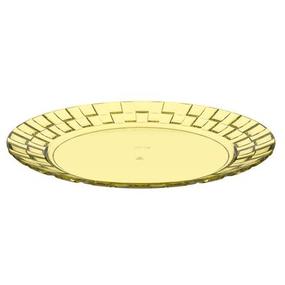Prato Grande 26cm Amarelo Crippa Bandeja para Servir Mesa Posta Porções Aperitivos