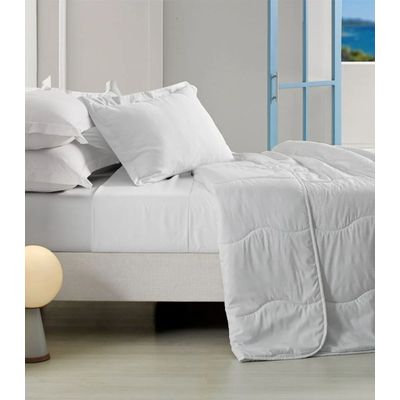 Edredom Verano Solteiro Toque Acetinado Altenburg Branco UN / Branco