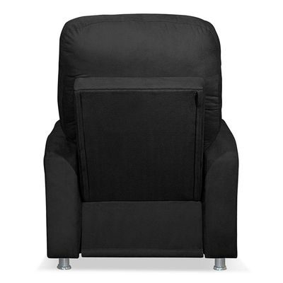 Kit 02 Poltronas Decorativas Do Papai Reclinável Confortável Suede Preto - Lm Decor