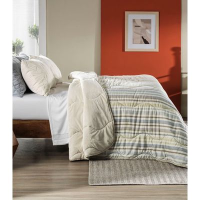 Edredom Blend Comfort Queen Altenburg Bege UN / Bege
