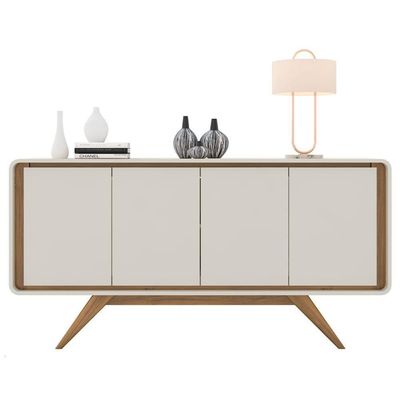 Buffet Aparador 160cm 4 Portas Orgânico Cecy Off White Z56 - Mpozenato