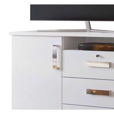 Cômoda Copacabana Branco Brilho - Lukaliam Móveis