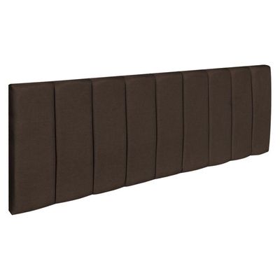 Kit Cabeceira Painel E Calçadeira Recamier Baú Solteiro 0,90m Holanda Suede - Pallazio Cor Marrom