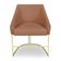 Kit 2 Poltronas Luxo Alana Bouclê Base Ferro Dourado - Pallazio Cor Terracota