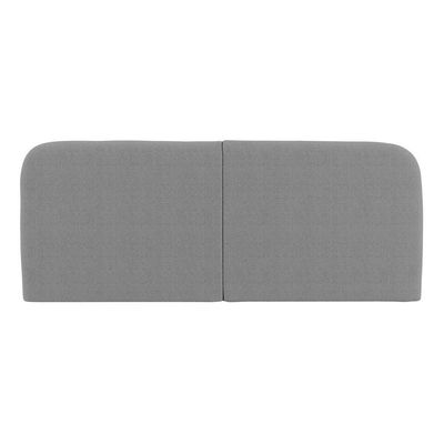 Cabeceira Painel Orgânico Cama Box Casal Padrão Aira 140cm Dobrável Bouclé Cinza Escuro Desk Design