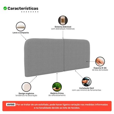 Cabeceira Painel Orgânico Cama Box Casal Padrão Aira 140cm Dobrável Bouclé Cinza Escuro Desk Design