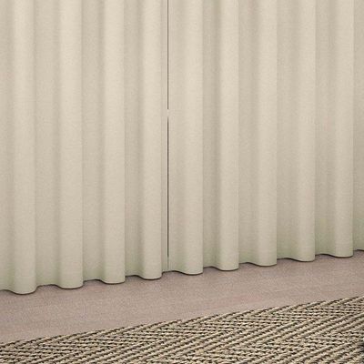 Cortina Blackout Para Varão Simples 3,00m X 2,60m 100% Poliéster - Bege