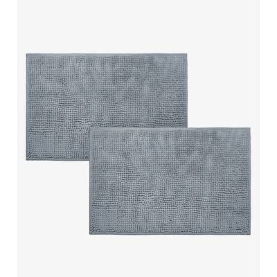 Kit 2 Tapetes Pipoca Bolinha Toque Macio Rovitex Home Cinza UN / Cinza