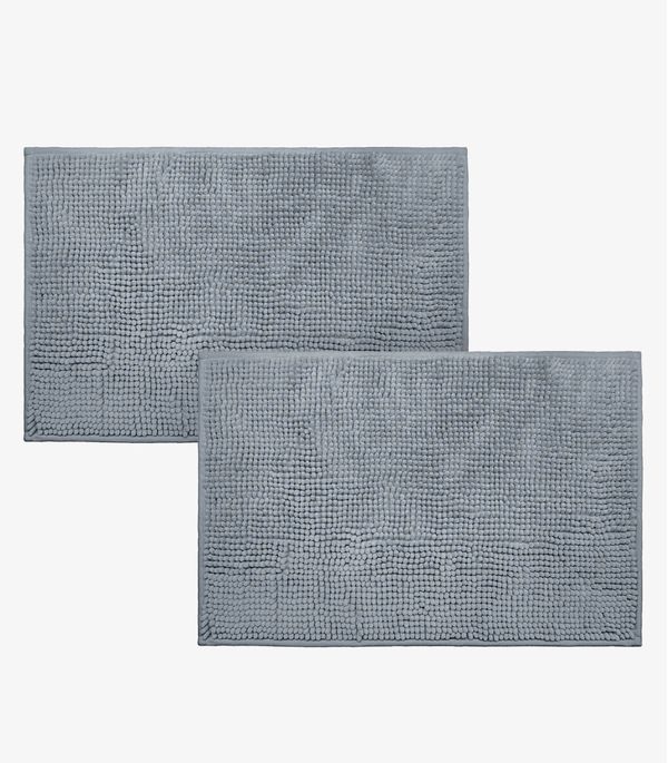 Kit 2 Tapetes Pipoca Bolinha Toque Macio Rovitex Home Cinza UN / Cinza