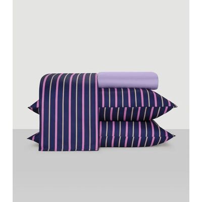 Jogo De Cama 200 Fios Queen 4 Peças Lar E Lazer Roxo UN / Roxo