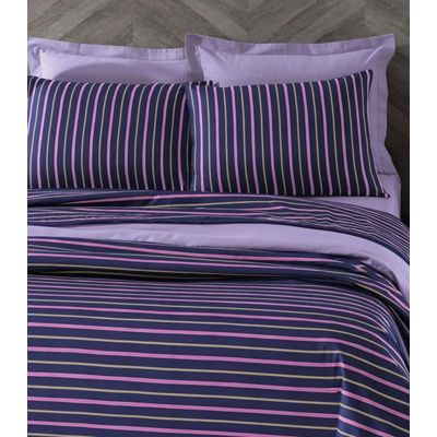 Jogo De Cama 200 Fios Queen 4 Peças Lar E Lazer Roxo UN / Roxo