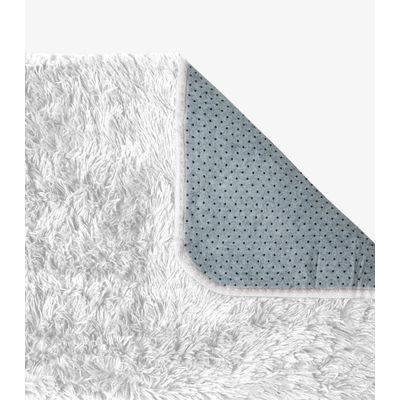 Tapete Felpudo 100 cm x 140 cm Infinita Cor Branco UN / Branco