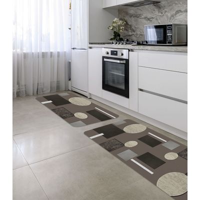 Jogo De Tapetes Para Cozinha Wevans Cinza UN / Cinza