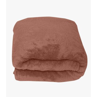 Manta De Microfibra Lisa Queen Rovitex Home Marrom UN / Marrom