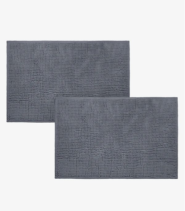 Kit 2 Tapetes Pipoca Bolinha Toque Macio Rovitex Home Cinza UN / Cinza