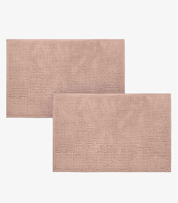 Kit 2 Tapetes Pipoca Bolinha Toque Macio Rovitex Home Rosa UN / Rosa