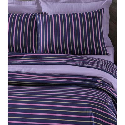Jogo Capa de Edredom Solteiro 2 Peças Lar e Lazer Roxo UN / Roxo