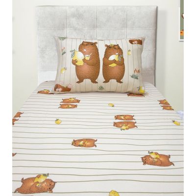 Jogo De Cama Solteiro Joy Doce Vida Bege UN / Bege