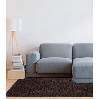 Tapete Felpudo 100 cm x 140 cm Infinita Cor Marrom UN / Marrom