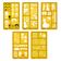 Traceease Estênceis Multi-Padrão para Desenho e Artesanato DIY — Mediterrâneo, Vintage e Silhueta de Casamento, 5 Peças - IBA Crafts Amarelo