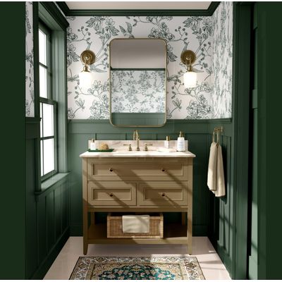 Papel de Parede Autoadesivo Jardim com Pássaros e Libélulas, Verde, Vinil Removível DIY, Papel Contact para Parede de Entrada - S4sassy 63,5 cm (L) × 304,8 cm (C) / Verde - Vinil Liso