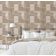 Papel de Parede Patchwork com Pesponto, Estilo Asiático, Vinílico Autoadesivo, Fácil de Aplicar para Quarto e Sala, Bege - S4Sassy 63,5 cm (L) × 152,4 cm (C) / Bege - Vinil Texturizado