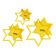 Moldes Estênceis Estrela de 6 Pontas, Conjunto com 3 Tamanhos (7,6/10,2/12,7 cm) para Costura DIY e Patchwork - Traceease Amarelo
